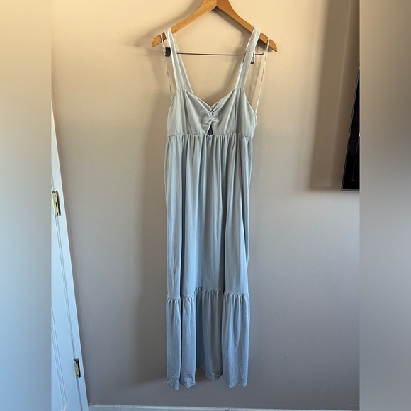 Zara Baby Blue Tiered Spaghetti Strap Dress β Size Large NWT - Picture 1 of 6